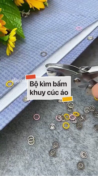 Bộ kìm bấm khuy cúc áo #VideohangDoiSong#shopeestyle#ShopeeVideo#ShopeeCreator #LuotVuiMuaLien#KOLUyTin#Videomuasam #SandealcungKOL #diumi916