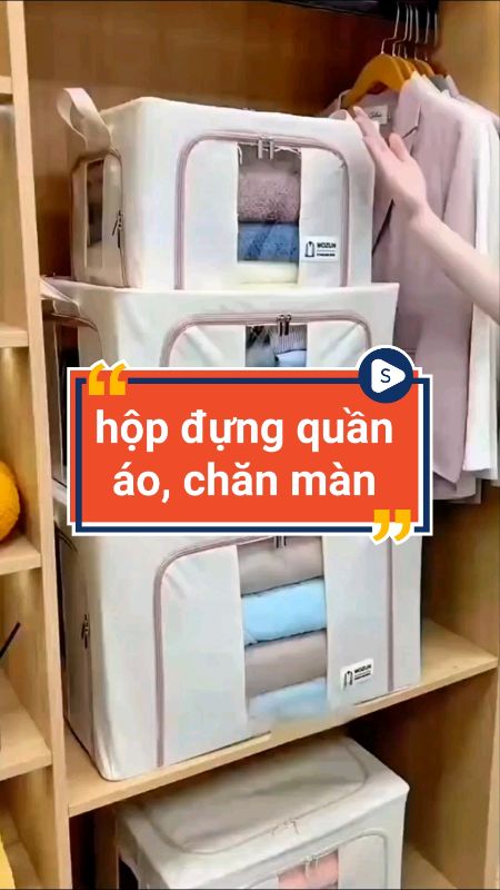 Hộp đựng quần áo, chăn màn #hopdungquanao #VideohangTieuDung #ShopeeCreator #LuotVuiMuaLien #sandealcungKOL #HangMoiVe #shopeeVideo