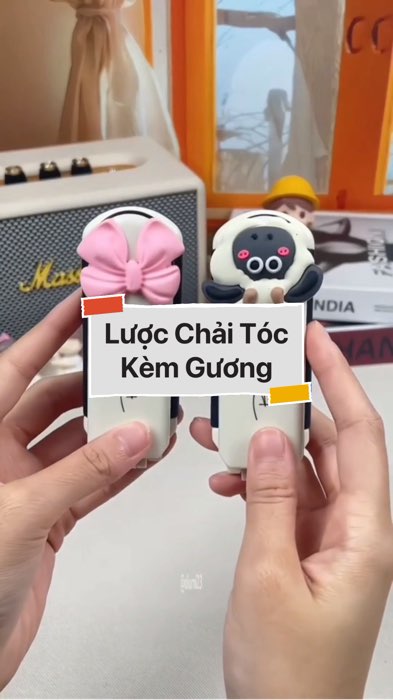 ￼ Lược Chải Tóc Kèm Gương #VideohangDoiSong#ShopeeVideo#ShopeeCreator #LuotVuiMuaLien#KOLUyTin#Videomuasam #SandealcungKOL #diumi93