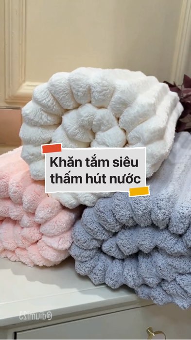 Khăn tắm siêu thấm hút nước #VideohangTieuDung #shopeestyle#ShopeeVideo#ShopeeCreator #LuotVuiMuaLien#KOLUyTin#Videomuasam #SandealcungKOL #diumi170