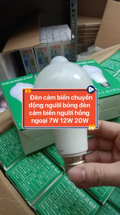 ￼Đèn cảm biến chuyển động người bóng đèn cảm biến người hồng ngoại#bongdien #bongden #denhongngoai #dencambien #bongcambien