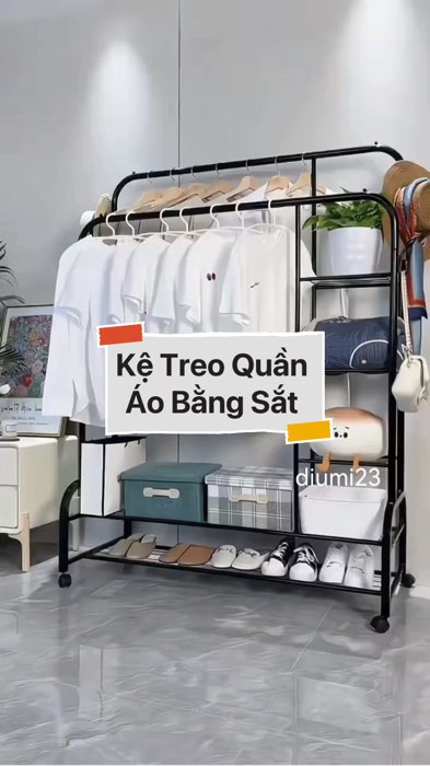 Kệ Treo Quần Áo Bằng Sắt  #VideoHangGiaDung#shopeestyle#ShopeeVideo#ShopeeCreator #LuotVuiMuaLien #diumi257
