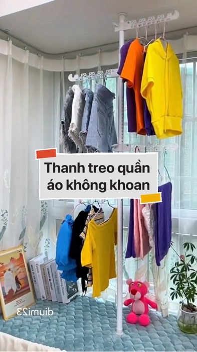 Thanh treo quần áo không khoan #VideoHangGiaDung#shopeestyle#ShopeeVideo#ShopeeCreator #LuotVuiMuaLien #diumi281