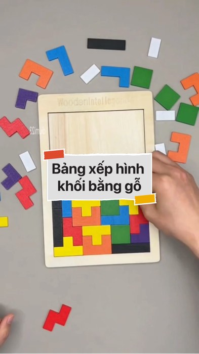 ￼Bảng xếp hình khối bằng gỗ #VideoHangMevaBe#shopeestyle#ShopeeVideo#ShopeeCreator#LuotVuiMuaLien #diumi394