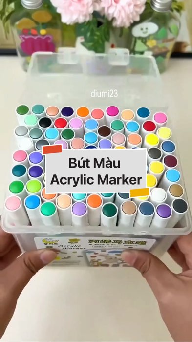 ￼Bút Màu Acrylic Marker #videohangvanphongpham#shopeestyle#ShopeeVideo#ShopeeCreator #LuotVuiMuaLien #diumi573