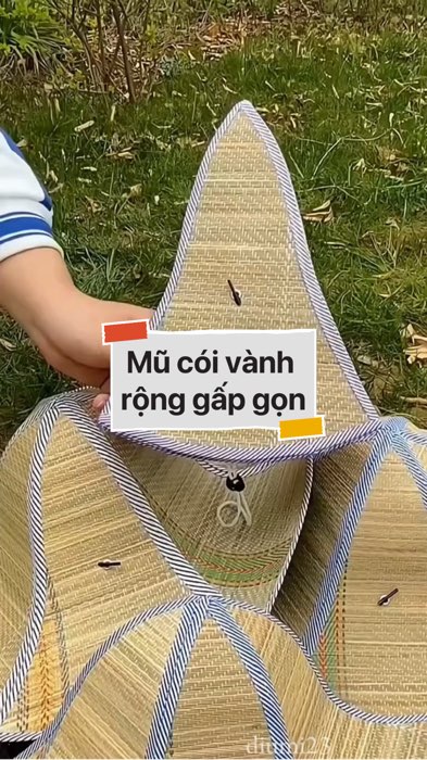 Mũ cói vành rộng gấp gọn #VideohangDoiSong#ShopeeVideo#ShopeeCreator #LuotVuiMuaLien#KOLUyTin#Videomuasam #SandealcungKOL #diumi715