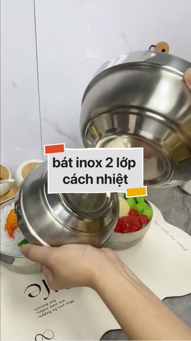 ￼Tô bát chén inox 2 lớp cách nhiệt #VideohangTieuDung #shopeestyle#ShopeeVideo#ShopeeCreator #LuotVuiMuaLien#KOLUyTin#Videomuasam #diumi770