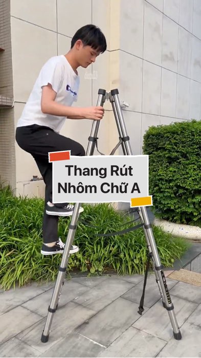 ￼Thang Rút Nhôm Inox Chữ A #VideohangDoiSong#ShopeeVideo#ShopeeCreator #LuotVuiMuaLien#KOLUyTin#Videomuasam #SandealcungKOL #diumi797