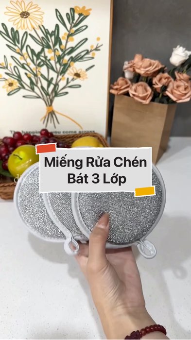 Miếng Rửa Chén Bát 3 Lớp #VideohangTieuDung #shopeestyle#ShopeeVideo#ShopeeCreator #LuotVuiMuaLien#KOLUyTin#Videomuasam #SandealcungKOL #diumi814