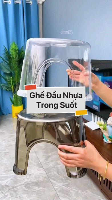 ￼Ghế Đẩu Nhựa Acrylic Trong Suốt #VideoHangGiaDung#shopeestyle#ShopeeVideo#ShopeeCreator #LuotVuiMuaLien #diumi837