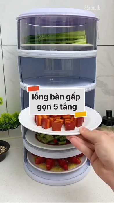 lồng bàn gấp gọn 5 tầng #VideoHangGiaDung#shopeestyle#ShopeeVideo#ShopeeCreator #LuotVuiMuaLien #diumi903