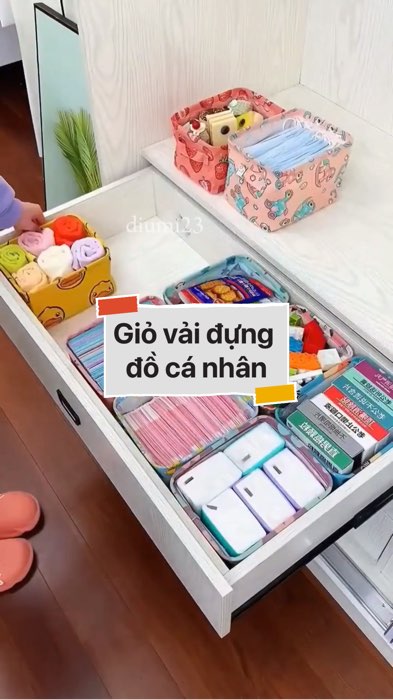 Giỏ vải đựng đồ cá nhân #VideoHangGiaDung#shopeestyle#ShopeeVideo#ShopeeCreator #LuotVuiMuaLien #diumi904