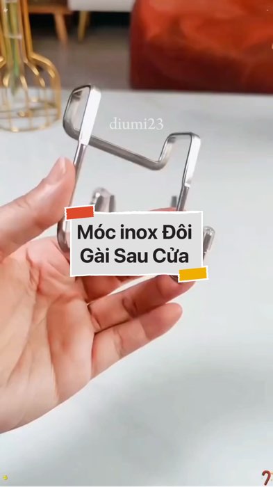 Móc inox Đôi Gài Sau Cửa  #VideoHangGiaDung#shopeestyle#ShopeeVideo#ShopeeCreator #LuotVuiMuaLien #diumi909