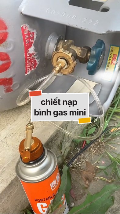 Bộ van bơm chiết nạp bình gas mini