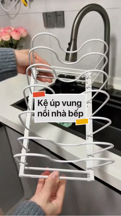 Kệ úp vung nồi nhà bếp #VideoHangGiaDung#shopeestyle#ShopeeVideo#ShopeeCreator #LuotVuiMuaLien #diumi734