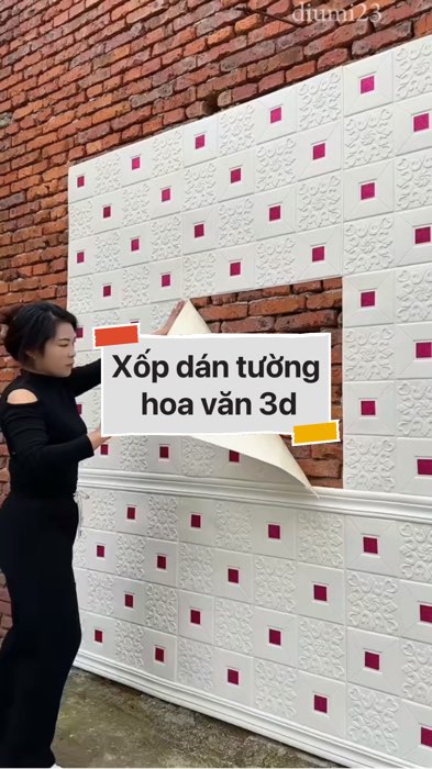 Xốp dán tường hoa văn 3d #VideohangNhaCua#shopeestyle#ShopeeVideo#ShopeeCreator #LuotVuiMuaLien#KOLUyTin#Videomuasam #SandealcungKOL #diumi56
