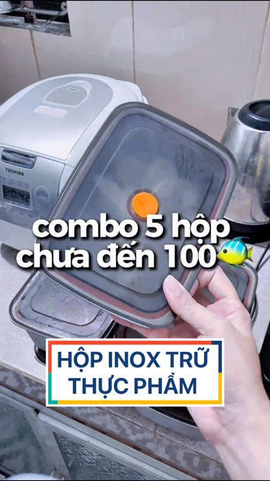 hộp inox trữ thực phẩm gọn gàng tủ lạnh #giadung #hopinox #hopinoxdungthucpham #giadungtienich #giadungnhabep