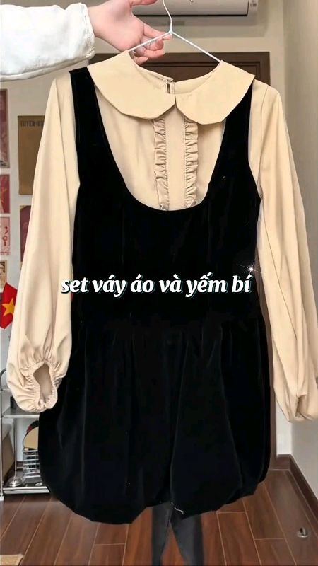 Set váy áo yếm bí xinh #damvaynu #VideohangThoiTrang #LuotVuiMuaLien