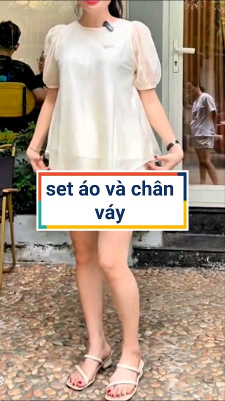 Set áo tơ kèm chân váy xinh xắn #setvay #setvaynu #LuotVuiMuaLien #VideohangThoiTrang #LuotVuiMuaLien
