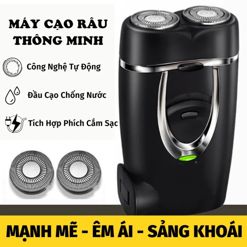 Máy Cạo Râu Mini 2 Lưỡi Cạo Nổi Máy Cạo Râu Đa Năng Đầu Cạo Chống Nước Đèn Rọi Ray ASAKI - R2 đang được đối chiếu cho người mua tại Việt Nam