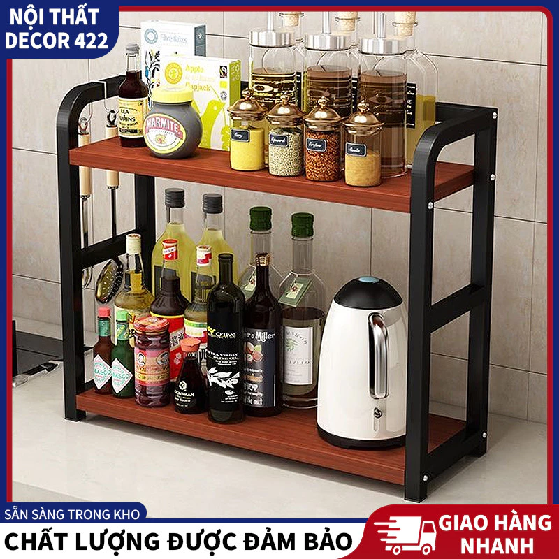 Kệ gia vị 2-3 tầng để đồ bếp