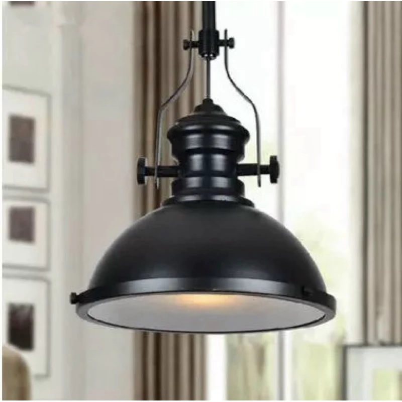 Đèn thả nhôm dây xích mặt mica trang trí bếp