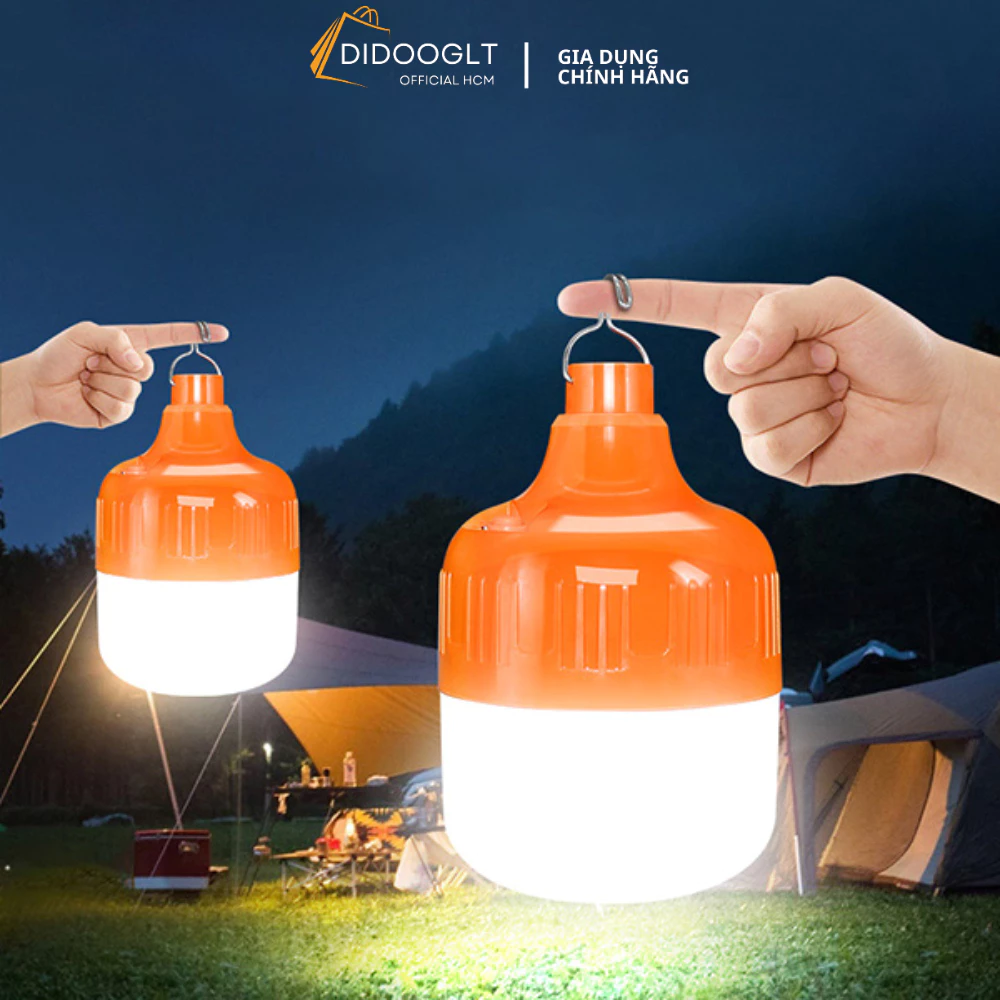 Bóng Đèn LED Tích Điện Công Suất 100W Chống Nước - Đèn LED Có Móc Treo Tiện Lợi (DIDOOGLT) đang được đối chiếu cho người mua tại Việt Nam