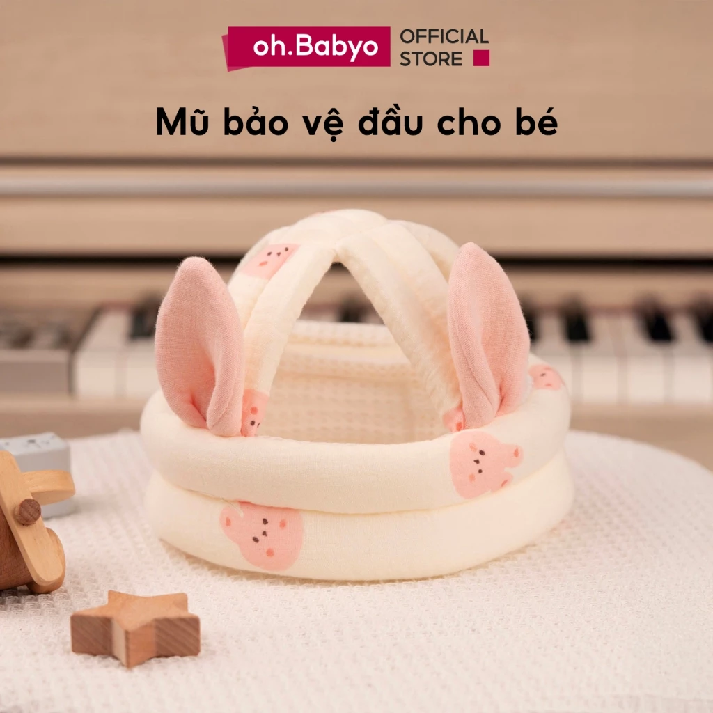 Mũ Nón Bảo Hiểm Tập Đi Tập Bò Cho Bé ohBabyo Bảo Vệ Đầu An Toàn Chống Va Đập Cho Trẻ Sơ Sinh đang được đối chiếu cho người mua tại Việt Nam