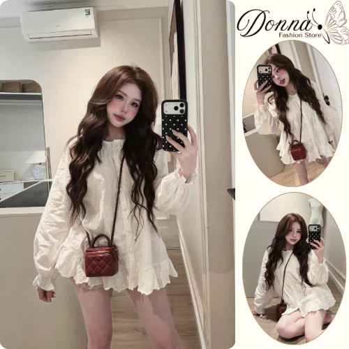 Đầm Babydoll Nữ Màu Trắng Tay Dài Form Rộng Tiểu Thư – Váy Xòe Ulzzang Nhẹ Nhàng Đi Chơi, Hẹn Hò HCOM27057