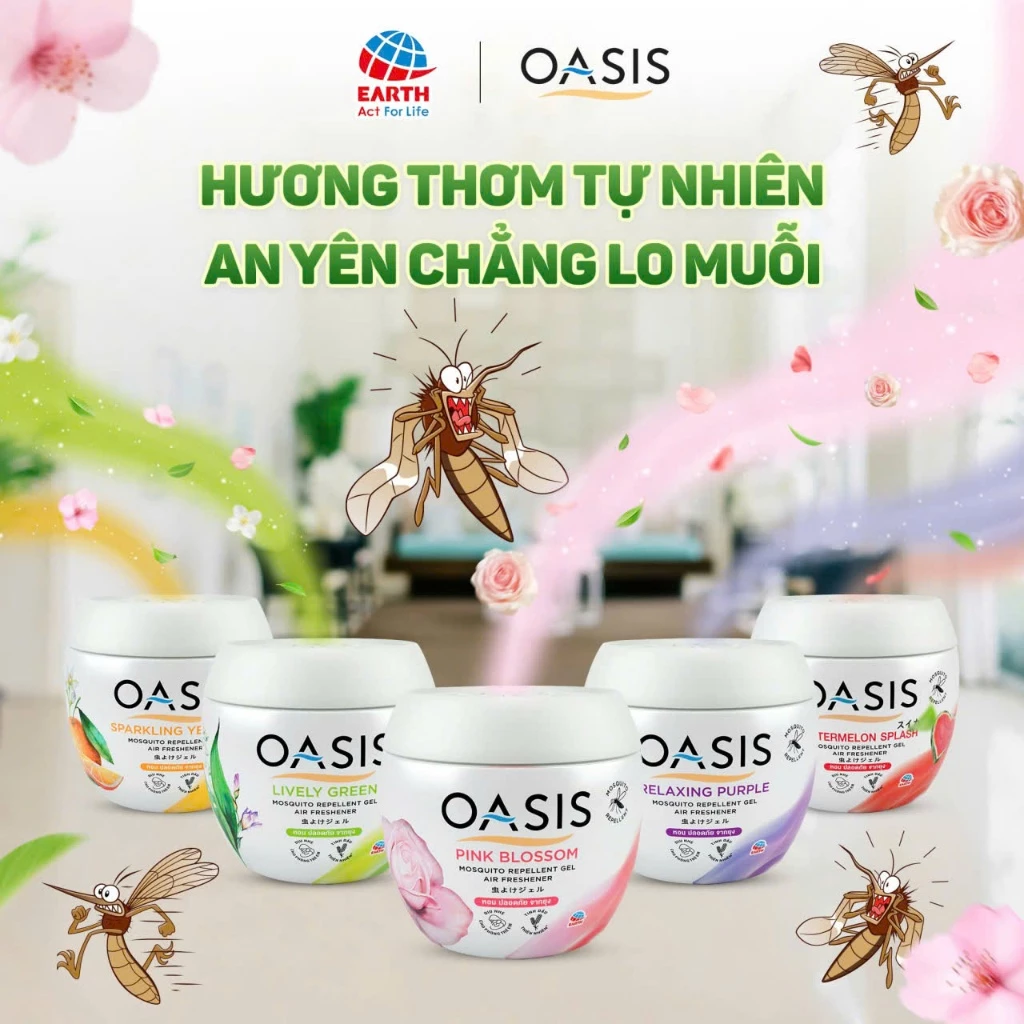 Ảnh sản phẩm do Shopee hiển thị, kiểm tra ngày 8/8/26 Combo 2 sáp Thơm Đuổi Muỗi Oasis 6 Mùi - Khử Mùi Dịu Nhẹ, Làm Thơm Không Gian, Nhiều Hương Thơm (180g) đang được đối chiếu cho người mua tại Việt Nam