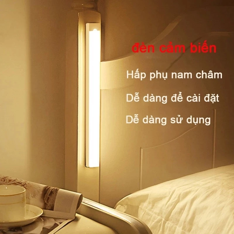 Đèn cảm ứng LED thanh mỏng dán tủ bếp